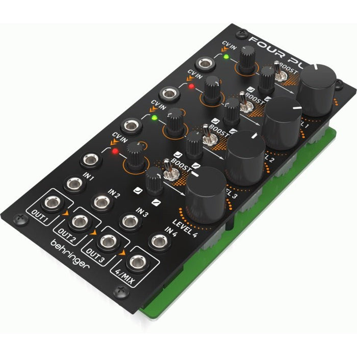Behringer Four Play Quad Volt Controlled Amplifiers and Mixer Module for Eurorack (450688) - Gsus4
