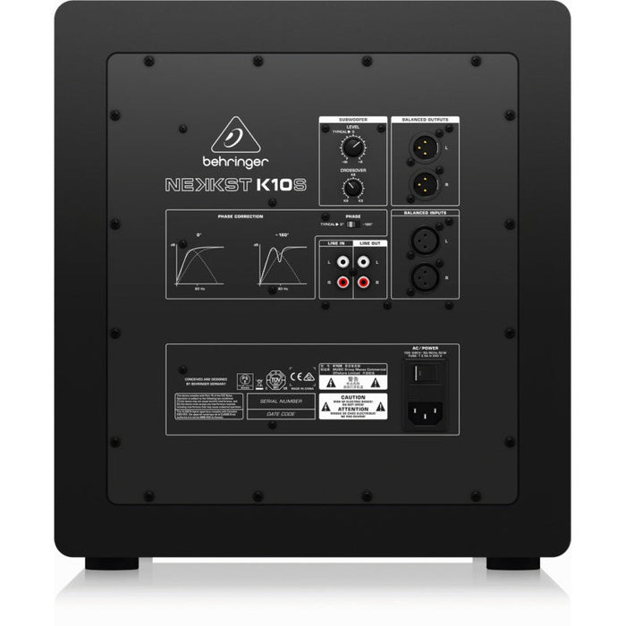 Behringer Nekkst K10s Studio Sub Monitor (450222) - Gsus4