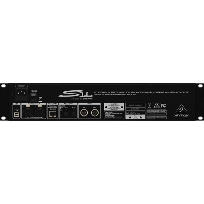 Behringer S16 Digital Snake Stage Box w/ 16 MIDAS Preamps (450177) - Gsus4