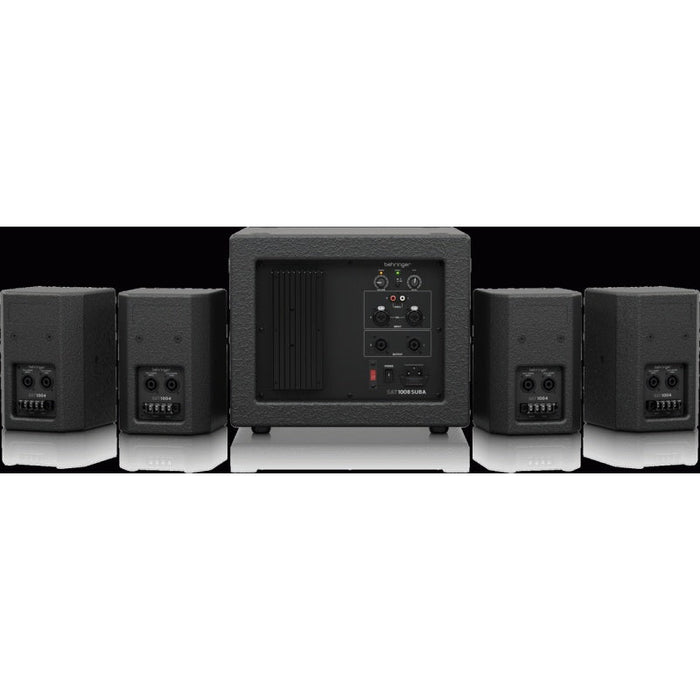 Behringer SAT1004 Installation Speaker Bundle w/ 4" Passive PA Speakers & 8" Active PA Sub (450719) - Gsus4
