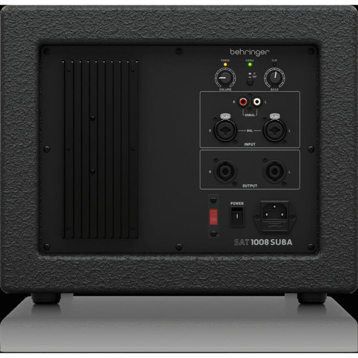 Behringer SAT1008SUBA Active 8" PA Subwoofer w/ Built - In Stereo Crossover (600W) (450721) - Gsus4