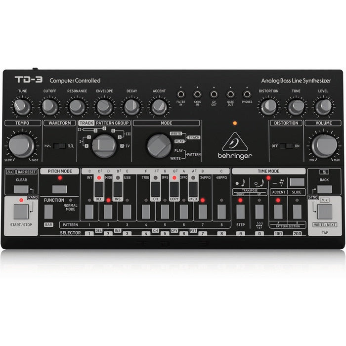 Behringer TD3 Analog Bass Line Synth w/ VCO, VCF & 16 - Step Sequencer (Black) (450579) - Gsus4