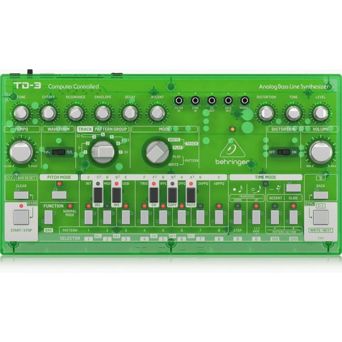 Behringer TD3 Analog Bass Line Synth w/ VCO, VCF & 16 - Step Sequencer (Lime) (450622) - Gsus4