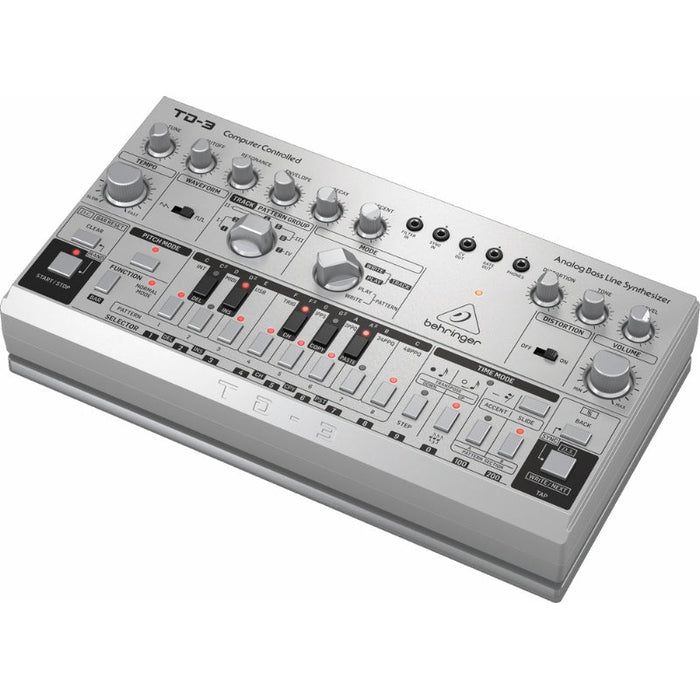 Behringer TD3 Analog Bass Line Synth w/ VCO, VCF & 16 - Step Sequencer (Silver) (450567) - Gsus4