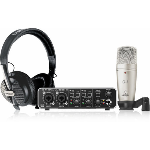 Behringer U - Phoria Studio PRO Complete Recording Bundle w/ Interface, Mic & Headphones (450556) - Gsus4