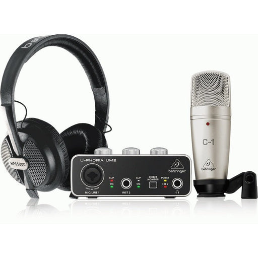 Behringer U - Phoria Studio Recording/Podcasting Bundle w/ Interface, Mic & Headphones (450549) - Gsus4