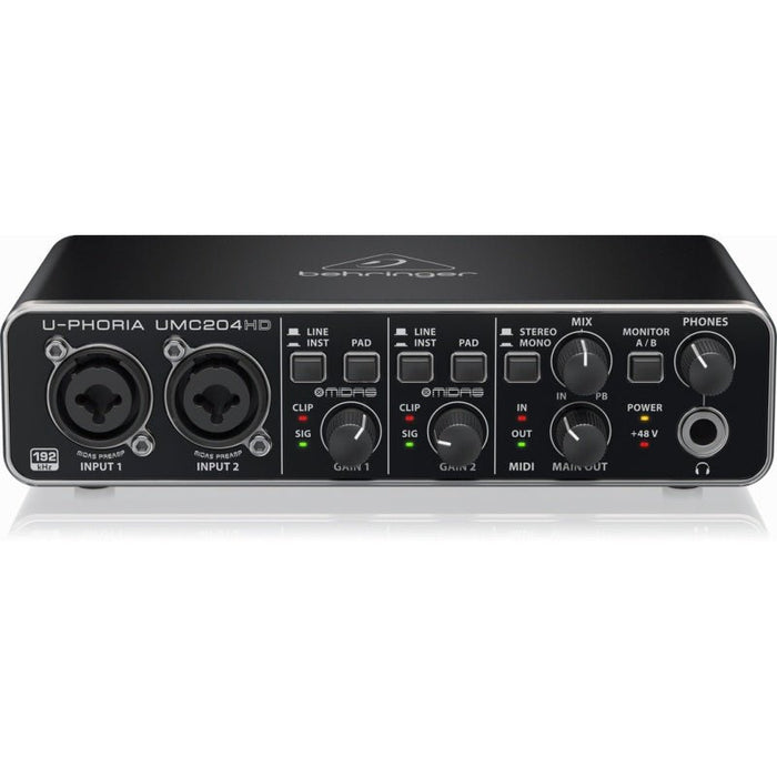 Behringer U - Phoria UMC204HD 2x4 USB Audio Interface (24 - Bit/192kHz) (450269) - Gsus4