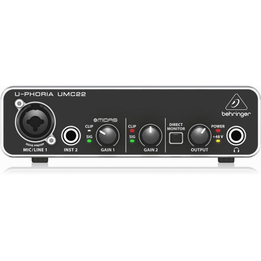 Behringer U - Phoria UMC22 2x2 USB Audio Interface (16 - Bit/48kHz) (450274) - Gsus4