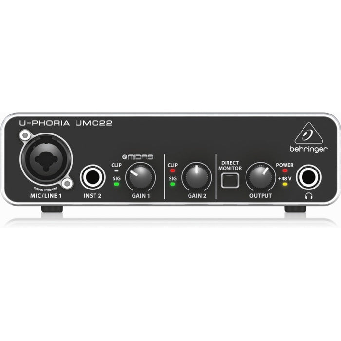 Behringer U - Phoria UMC22 2x2 USB Audio Interface (16 - Bit/48kHz) (450274) - Gsus4