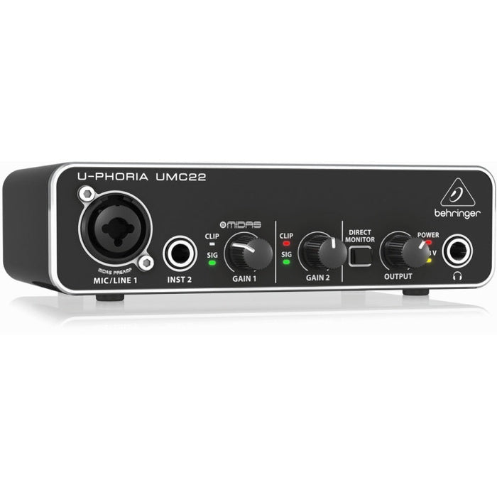 Behringer U - Phoria UMC22 2x2 USB Audio Interface (16 - Bit/48kHz) (450274) - Gsus4