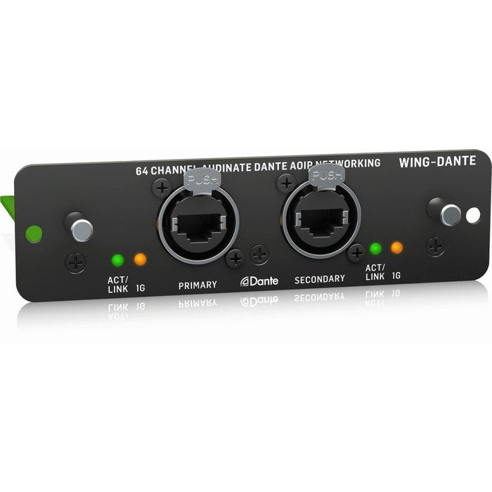 Behringer WING Dante Expansion Card for 64x64 Audinate Dante AoIP Networking (450658) - Gsus4