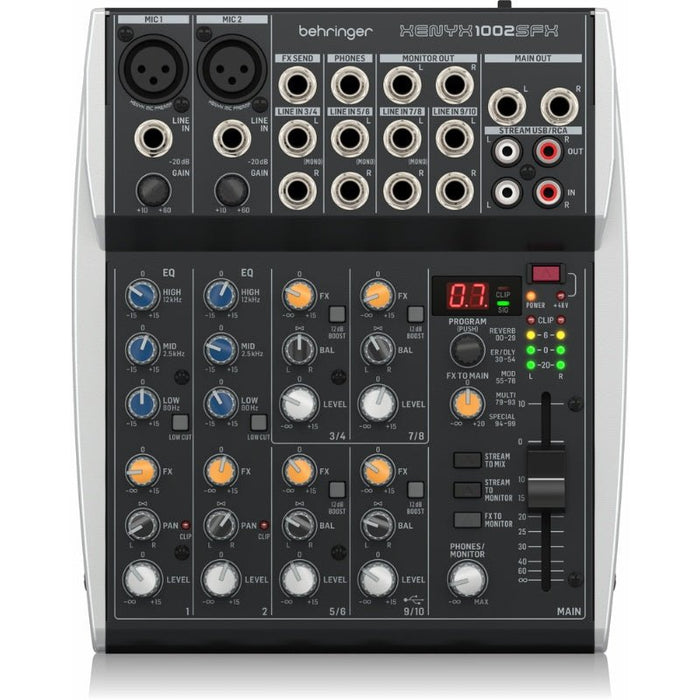Behringer Xenyx 1002SFX 10Ch Mixer w/ USB & FX (450742) - Gsus4