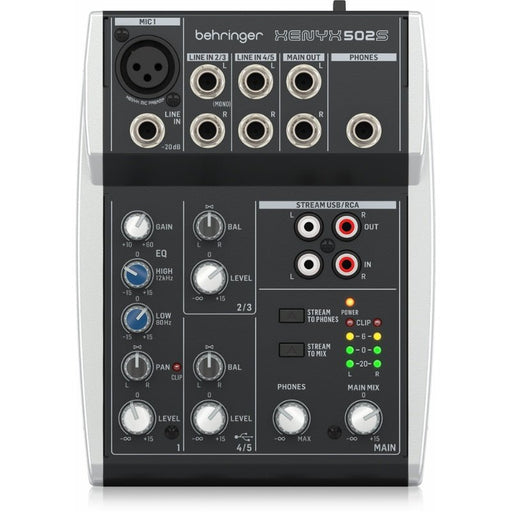 Behringer Xenyx 502S 5 Channel Mixer with USB (450736) - Gsus4