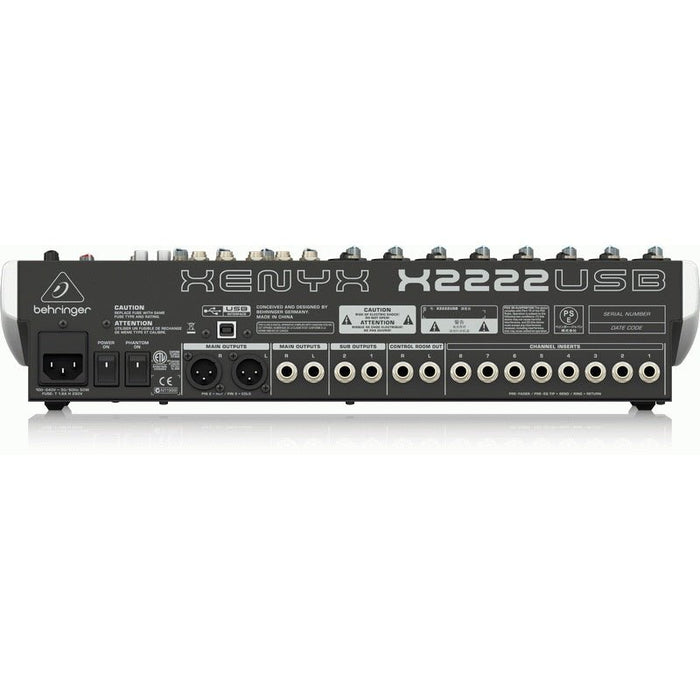 Behringer Xenyx X2222USB Mixer W/ Rack Ears (450032) - Gsus4