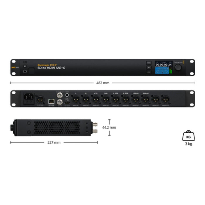 Blackmagic Design | 2110 IP SDI to HDMI 12G - 10 Converter (CONVNVIPM/12G/HDMI10) - Gsus4