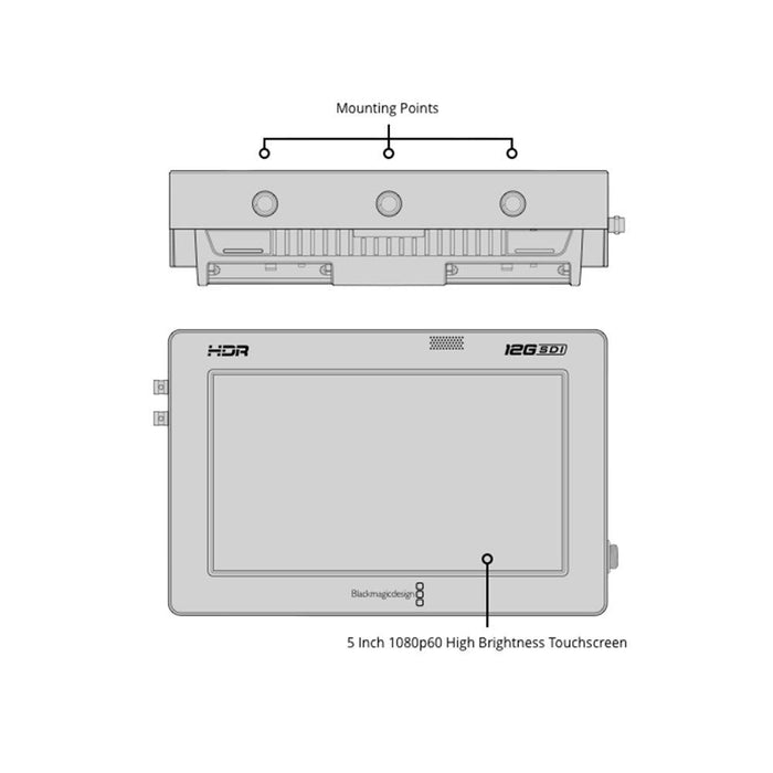 Blackmagic Design | Video Assist 5" 12G HDR Portable Monitor (HYPERD/AVIDA12/5HDR) - Gsus4