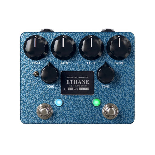 Browne Amp | ETHANE | Dual Overdrive | Carbon + Gritador In One (Browne-ETHANE-Aqua) - Gsus4