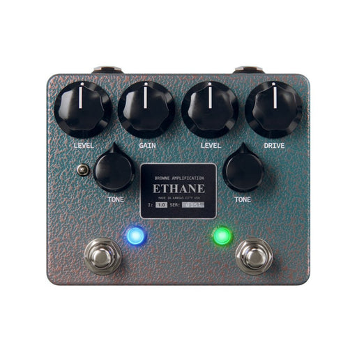 Browne Amp | ETHANE | Dual Overdrive | Carbon + Gritador In One (Browne-ETHANE-blue) - Gsus4
