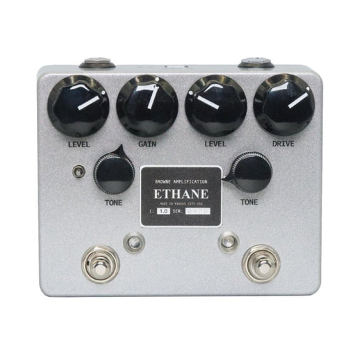 Browne Amp | ETHANE | Dual Overdrive | Carbon + Gritador In One (Browne-Ethane-Silv) - Gsus4