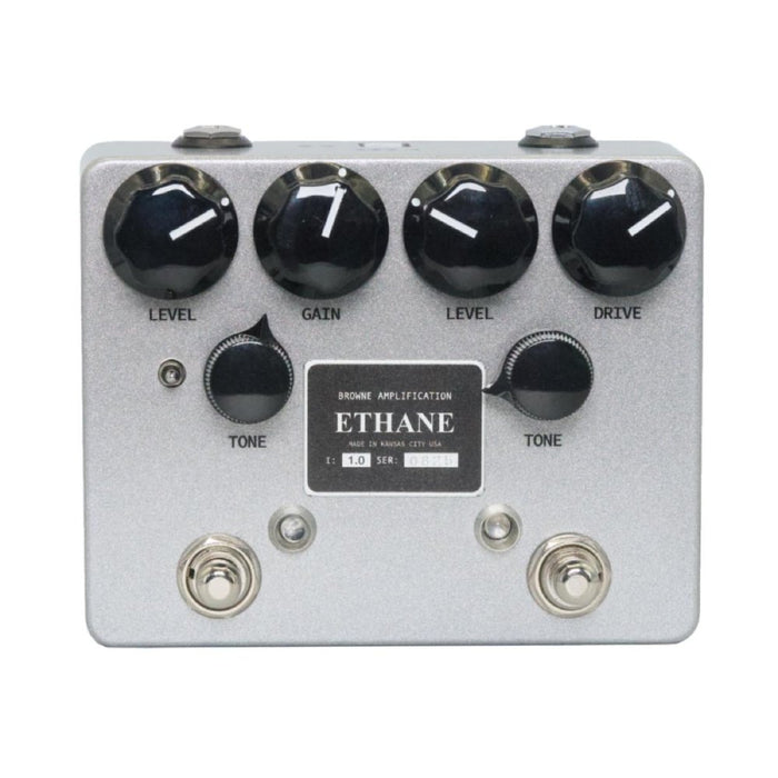 Browne Amp | ETHANE | Dual Overdrive | Carbon + Gritador In One (Browne-Ethane-Silv) - Gsus4