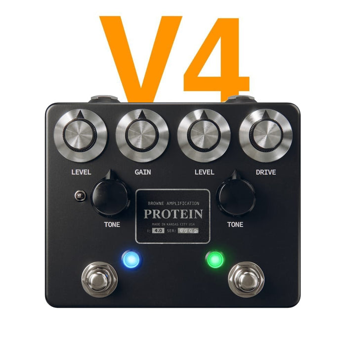 Browne Amp | PROTEIN V4 | Dual OverDrive | Based On ODR1 & BluesBreaker (Protein - BLACK) - Gsus4