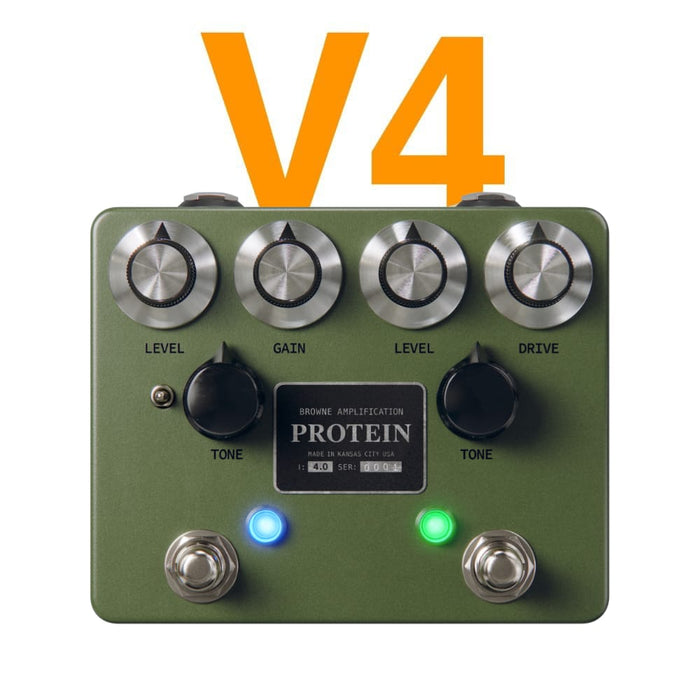 Browne Amp | PROTEIN V4 | Dual OverDrive | Based On ODR1 & BluesBreaker (Protein - GREEN) - Gsus4