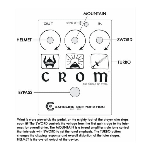 Caroline | CROM | The Riddle Of Steel | Tone Bender / Olympia Fuzz Inspired (Caroline - CROM) - Gsus4