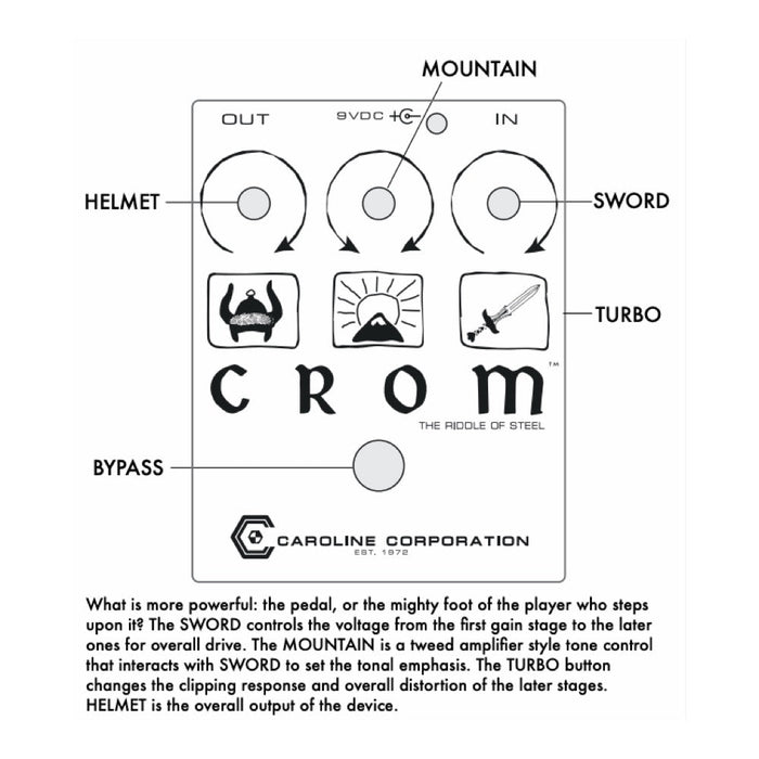 Caroline | CROM | The Riddle Of Steel | Tone Bender / Olympia Fuzz Inspired (Caroline - CROM) - Gsus4