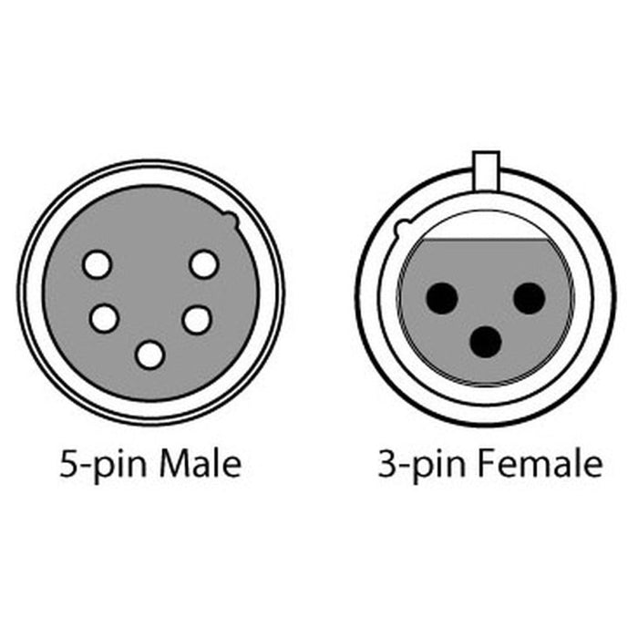 Chauvet DJ DMX3F5M DMX Adapter Cable (DMX3F5M) - Gsus4