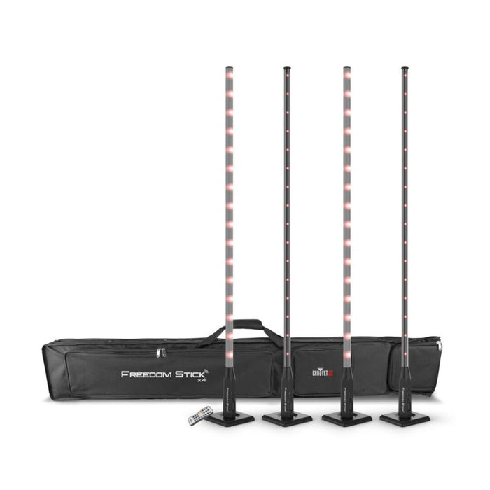 Chauvet DJ Freedom Stick X4 LED Array Light Wireless – 4 Pack (FREEDOMSTICKX4) - Gsus4