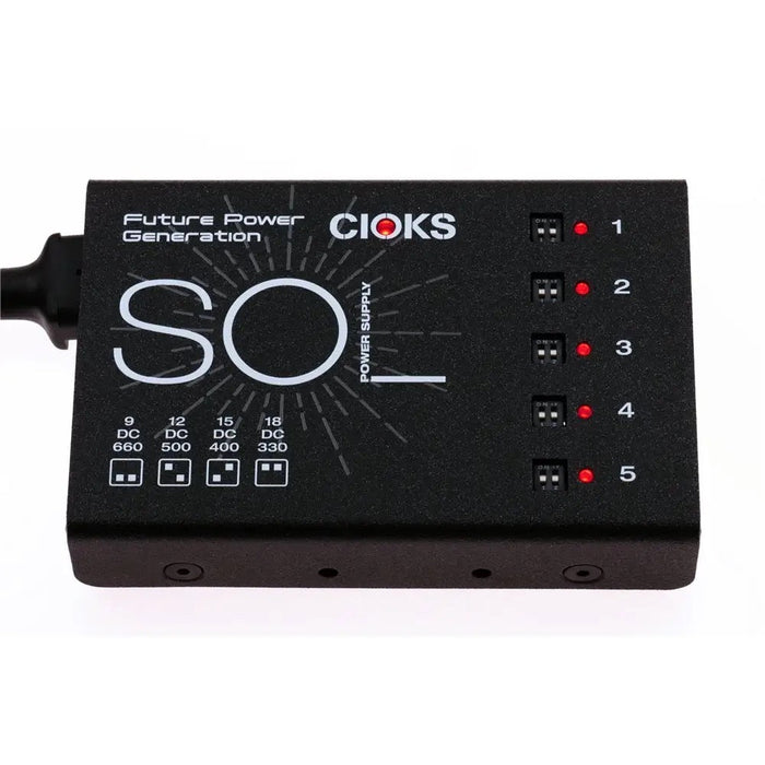 CIOKS | SOL | Universal Pedal Power Supply | High Current & Low Profile | 5x 660mA 9V Output | w/ Built - in IEC (CI - SOL) - Gsus4