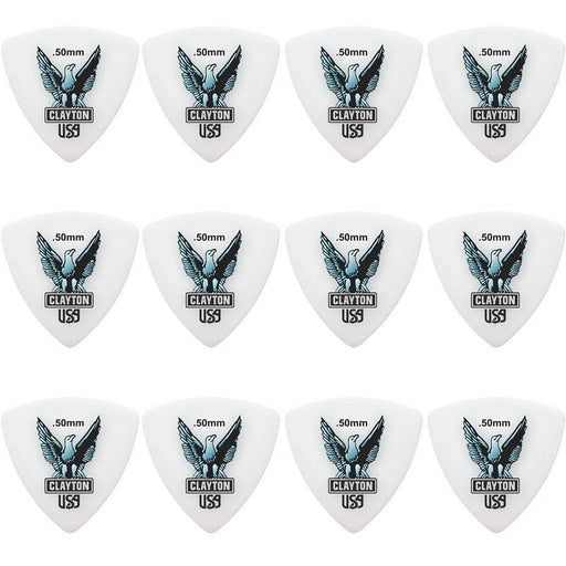 Clayton Acetal Eagle Rounded Triangle Guitar Picks (0.50mm) - 12pk (CLART50) - Gsus4