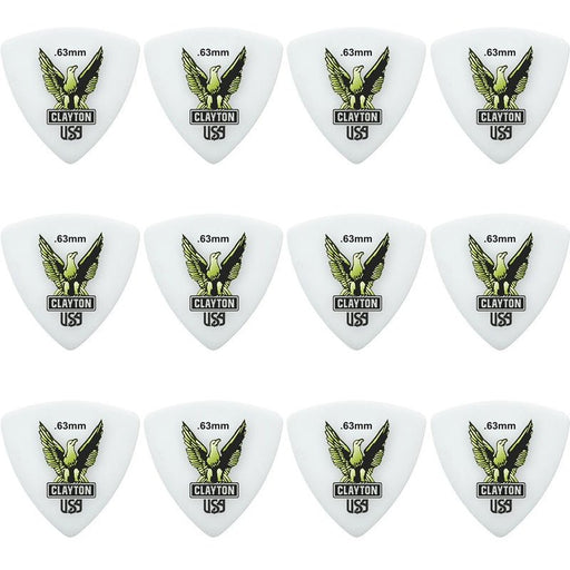 Clayton Acetal Eagle Rounded Triangle Guitar Picks (0.63mm) - 12pk (CLART63) - Gsus4