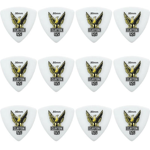 Clayton Acetal Eagle Rounded Triangle Guitar Picks (0.80mm) - 12pk (CLART80) - Gsus4