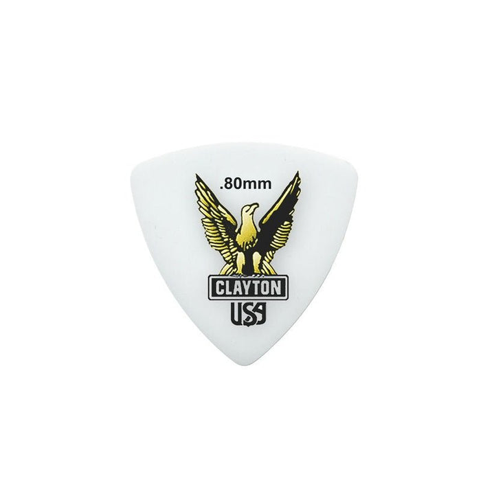 Clayton Acetal Eagle Rounded Triangle Guitar Picks (0.80mm) - 12pk (CLART80) - Gsus4