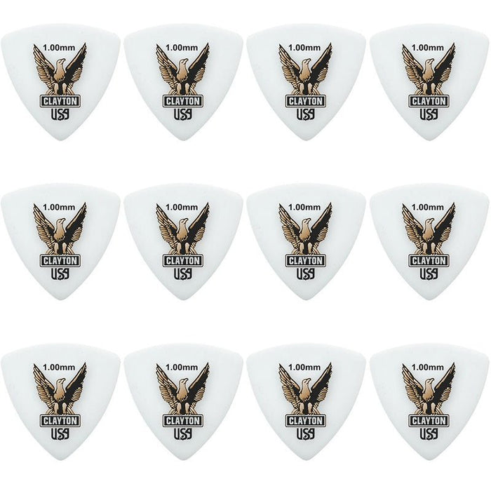 Clayton Acetal Eagle Rounded Triangle Guitar Picks (1.00mm) - 12pk (CLART100) - Gsus4