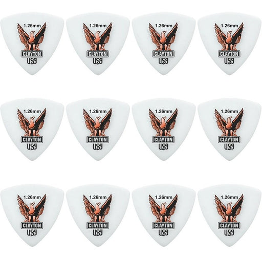 Clayton Acetal Eagle Rounded Triangle Guitar Picks (1.26mm) - 12pk (CLART126) - Gsus4