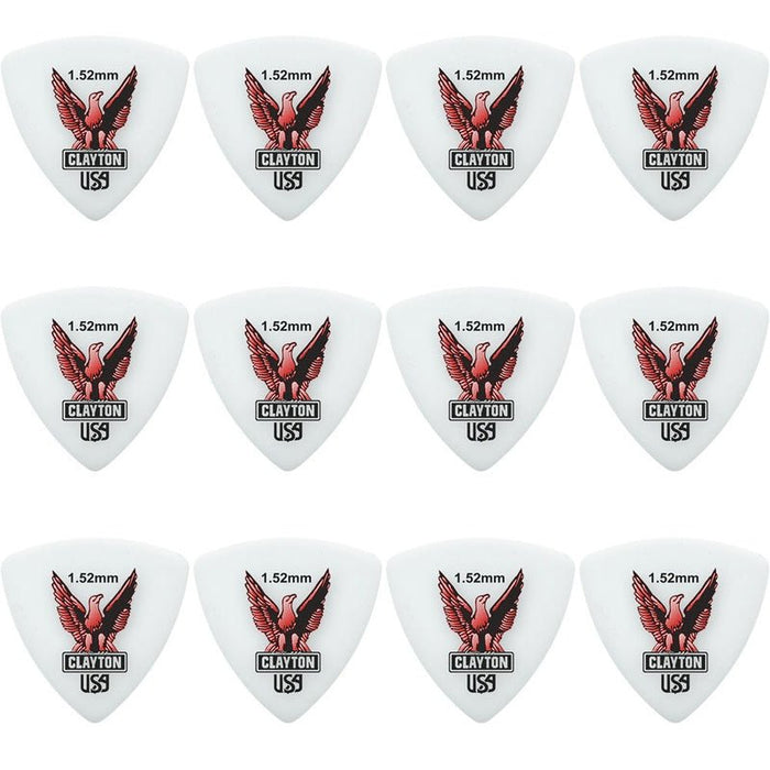 Clayton Acetal Eagle Rounded Triangle Guitar Picks (1.52mm) - 12pk (CLART152) - Gsus4