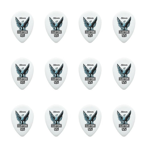 Clayton Acetal Eagle Small Teardrop Guitar Picks (0.50mm) - 12pk (CLAST50) - Gsus4