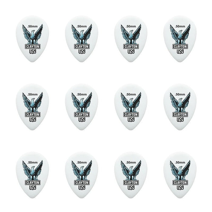 Clayton Acetal Eagle Small Teardrop Guitar Picks (0.50mm) - 12pk (CLAST50) - Gsus4