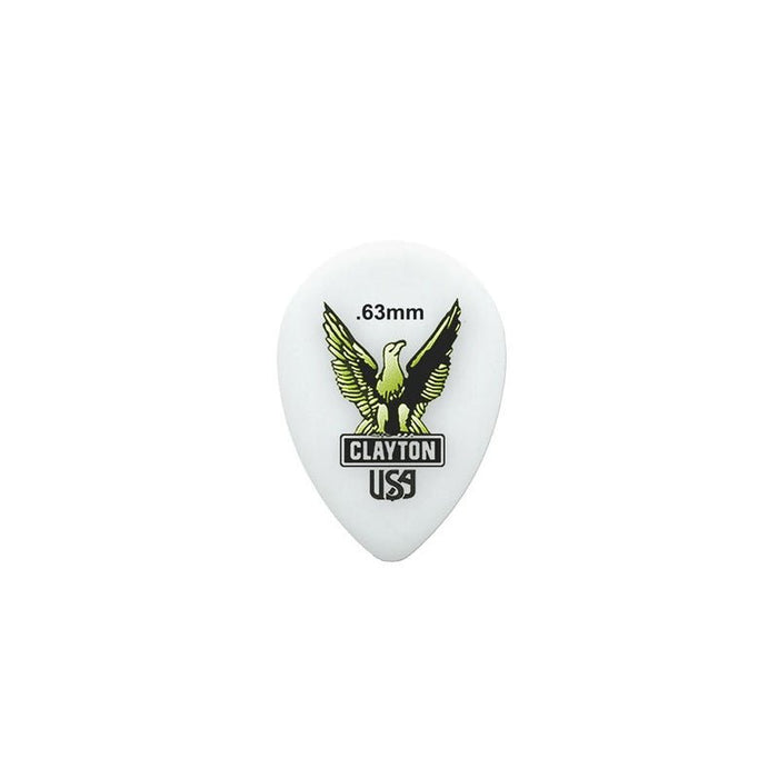 Clayton Acetal Eagle Small Teardrop Guitar Picks (0.63mm) - 12pk (CLAST63) - Gsus4