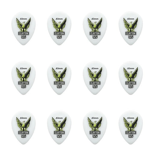 Clayton Acetal Eagle Small Teardrop Guitar Picks (0.63mm) - 12pk (CLAST63) - Gsus4