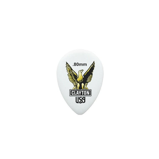 Clayton Acetal Eagle Small Teardrop Guitar Picks (0.80mm) - 12pk (CLAST80) - Gsus4