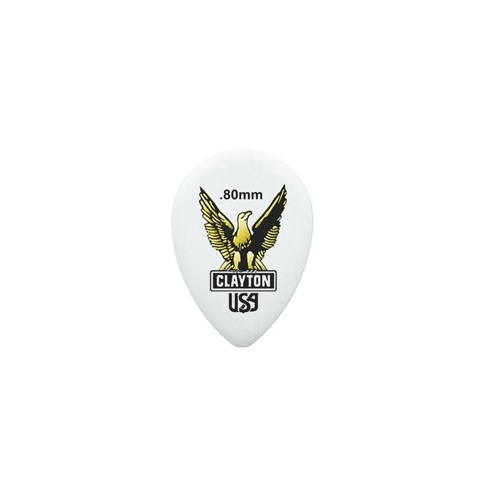 Clayton Acetal Eagle Small Teardrop Guitar Picks (0.80mm) - 12pk (CLAST80) - Gsus4