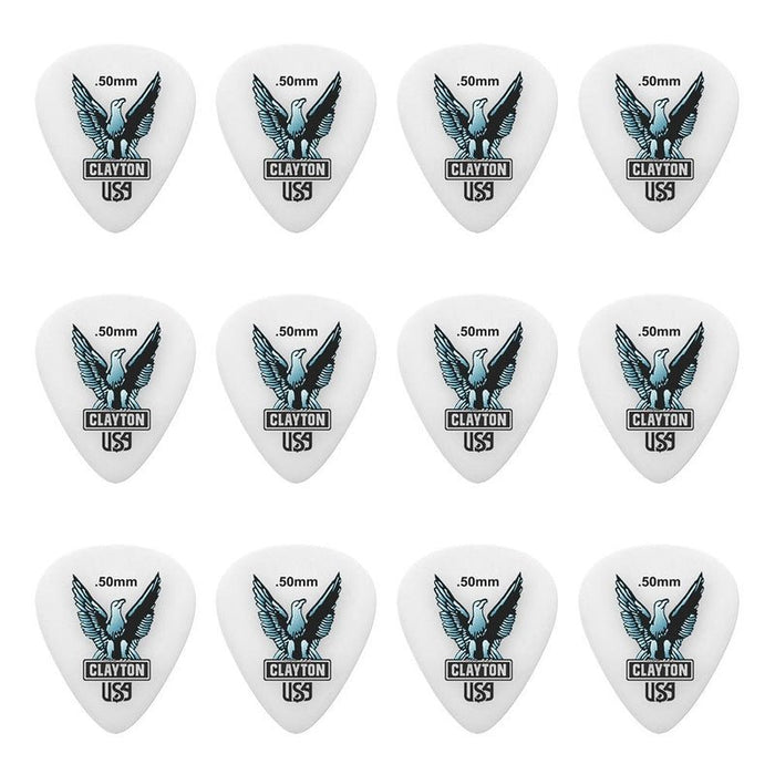 Clayton Acetal Eagle Standard Guitar Picks (0.50mm) - 12pk (CLAS50) - Gsus4