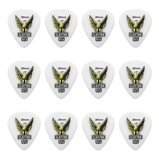Clayton Acetal Eagle Standard Guitar Picks (0.80mm) - 12pk (CLAS80) - Gsus4