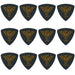 Clayton Black Raven Rounded Triangle Guitar Picks (0.63mm) - 12pk (CLABRT63) - Gsus4