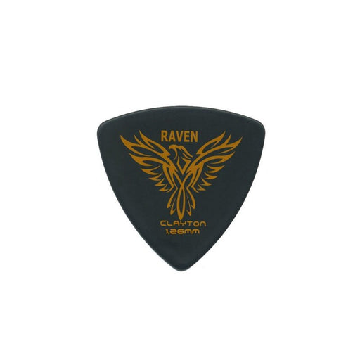 Clayton Black Raven Rounded Triangle Guitar Picks (1.26mm) - 12pk (CLABRT126) - Gsus4