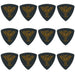 Clayton Black Raven Rounded Triangle Guitar Picks (1.26mm) - 12pk (CLABRT126) - Gsus4