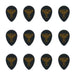 Clayton Black Raven Small Teardrop Guitar Picks (0.50mm) - 12pk (CLABST50) - Gsus4